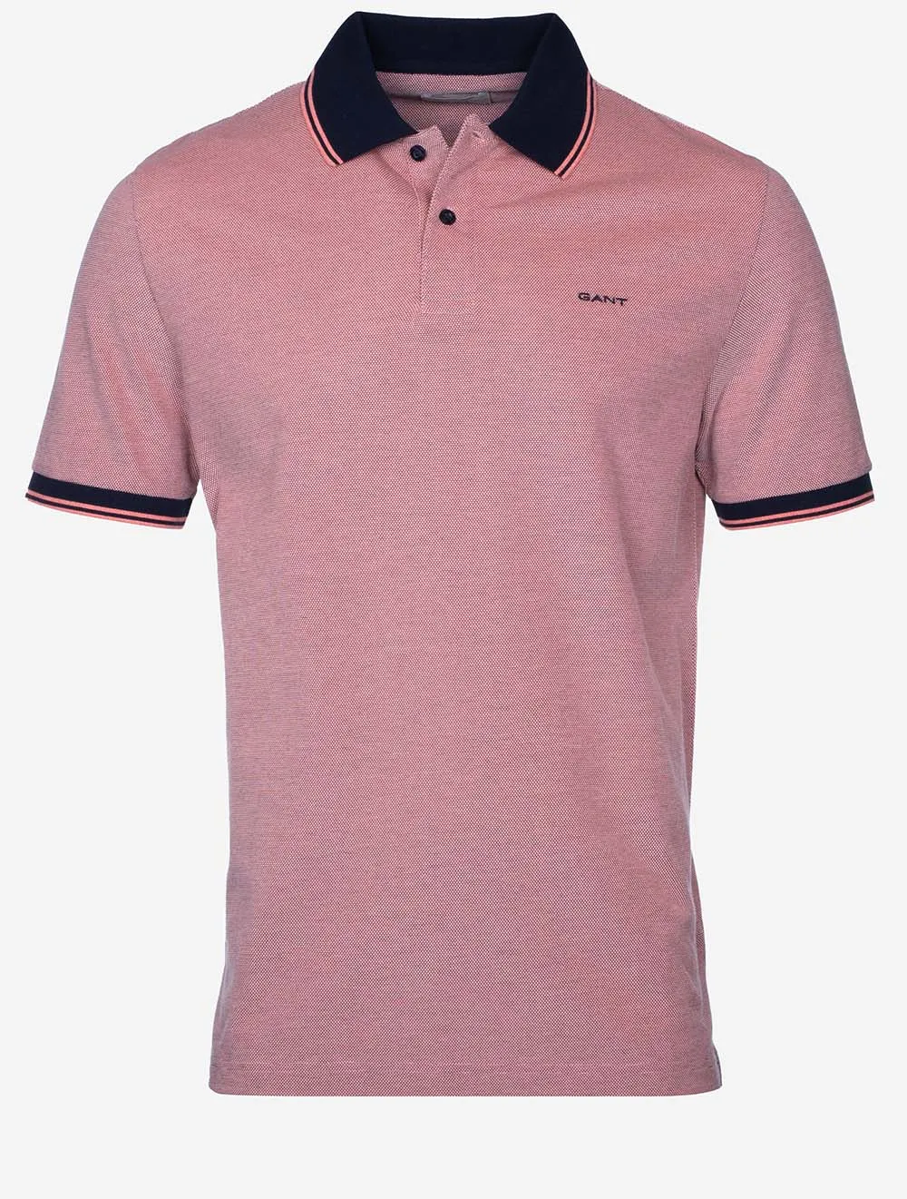 4-Colour Oxford Short Sleeve Piqué Polo Watermelon Red