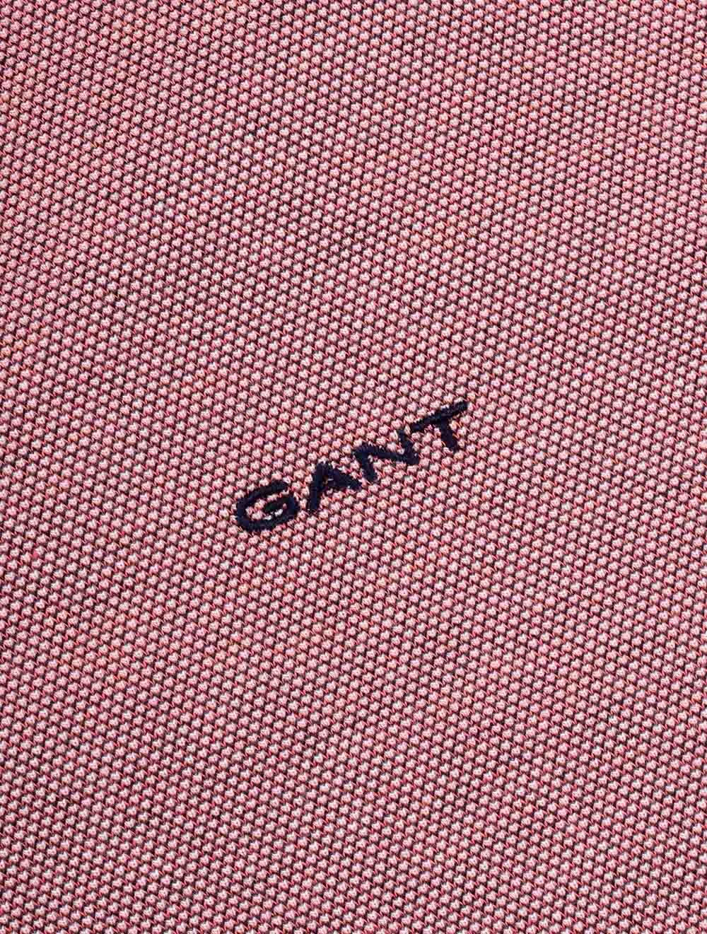 4-Colour Oxford Short Sleeve Piqué Polo Watermelon Red