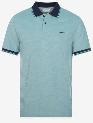 4 Colour Oxford Short Sleeve Pique Polo Ocean Turquosie