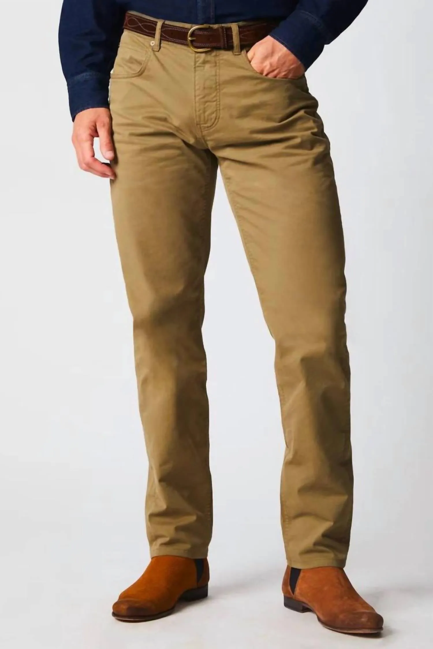 5 Pocket Pant In Moss Green