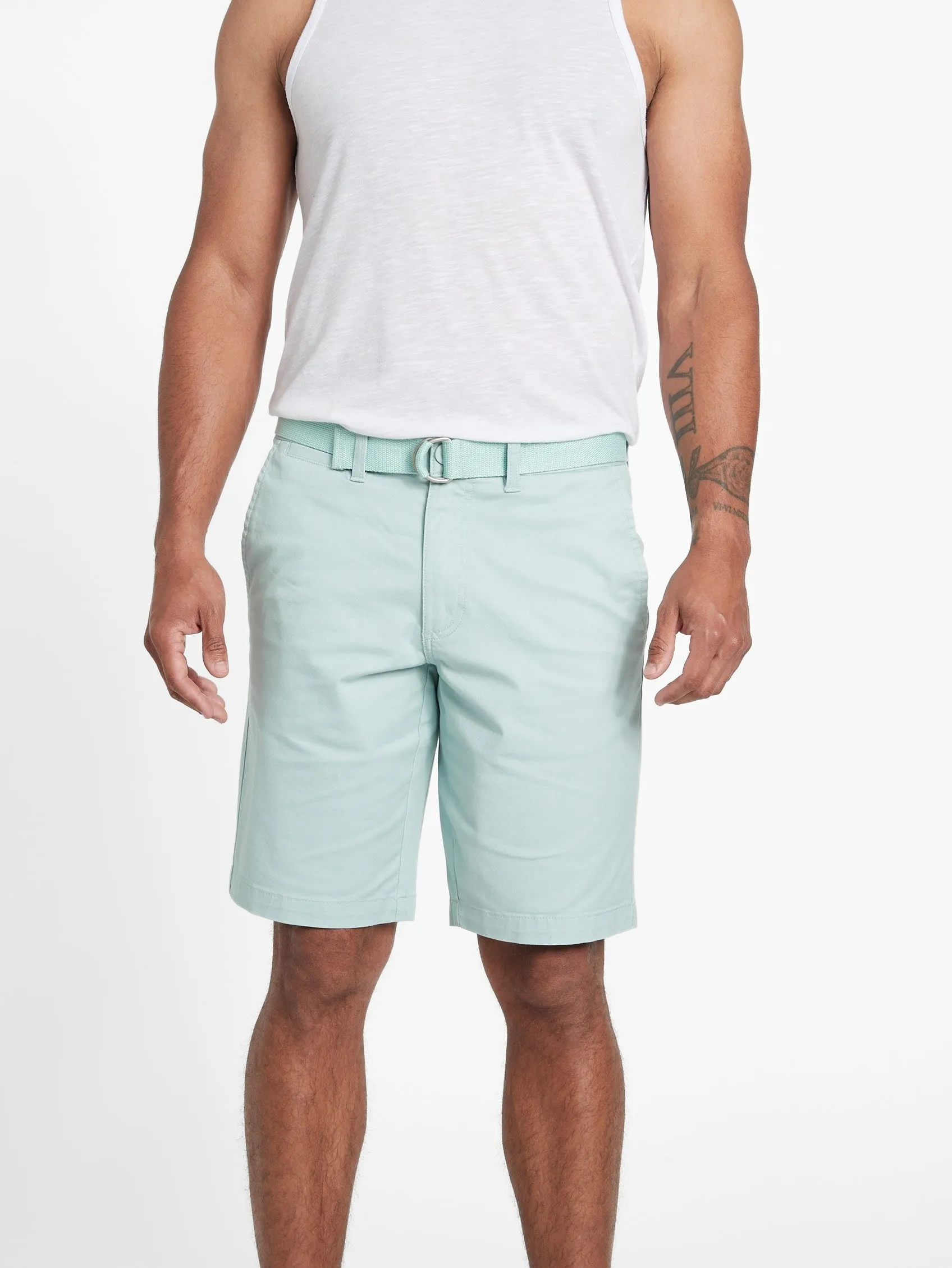 Abel Stretch Flat-Front Shorts