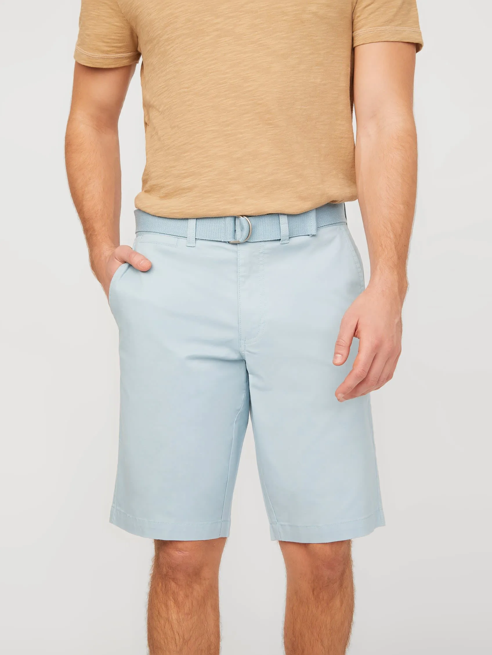 Abel Stretch Flat-Front Shorts