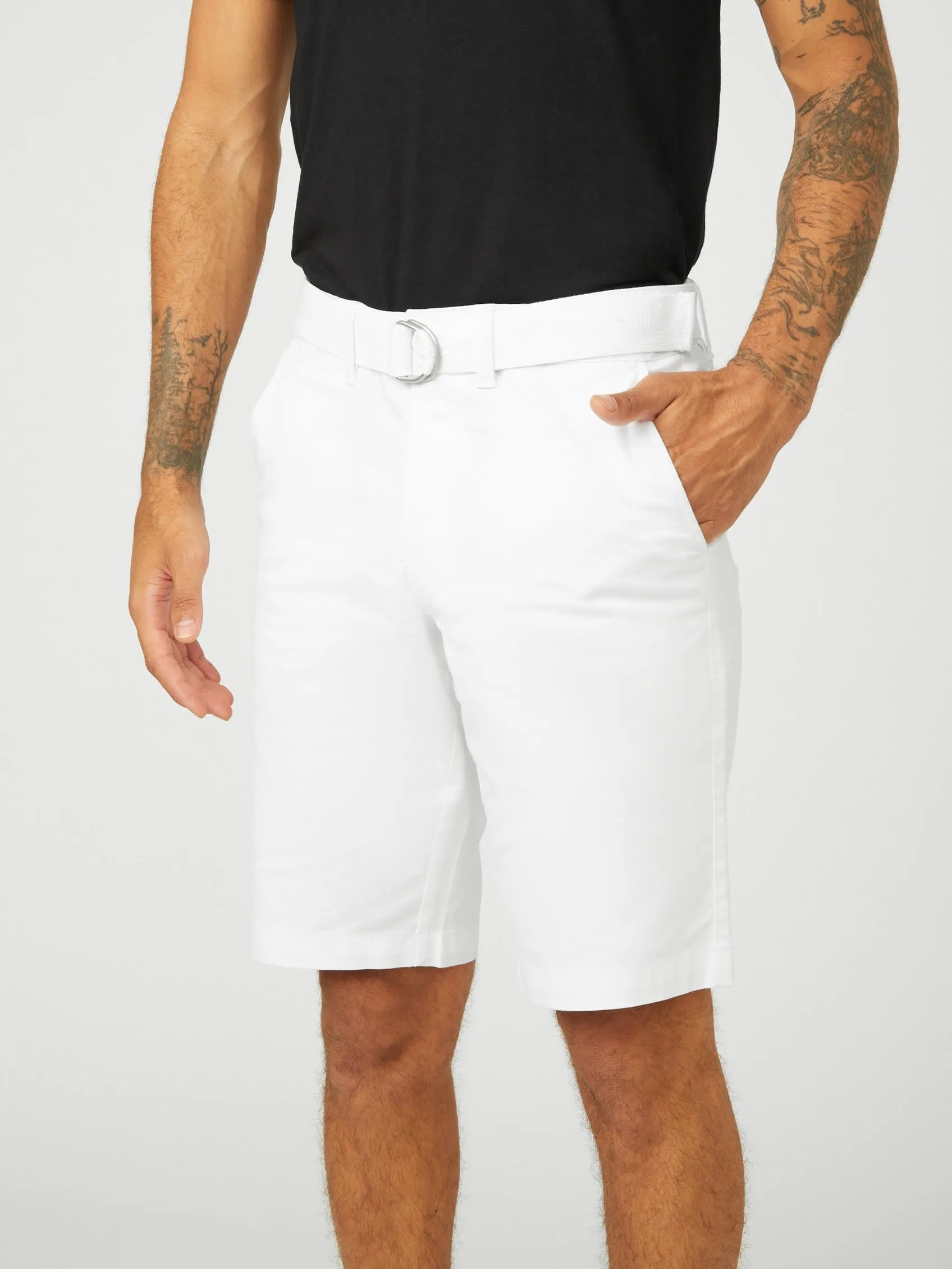Abel Stretch Flat-Front Shorts