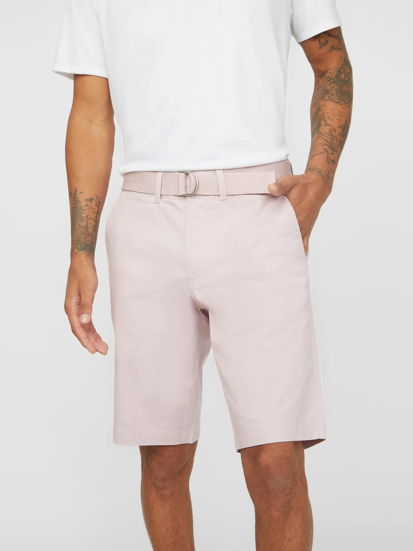 Abel Stretch Flat-Front Shorts