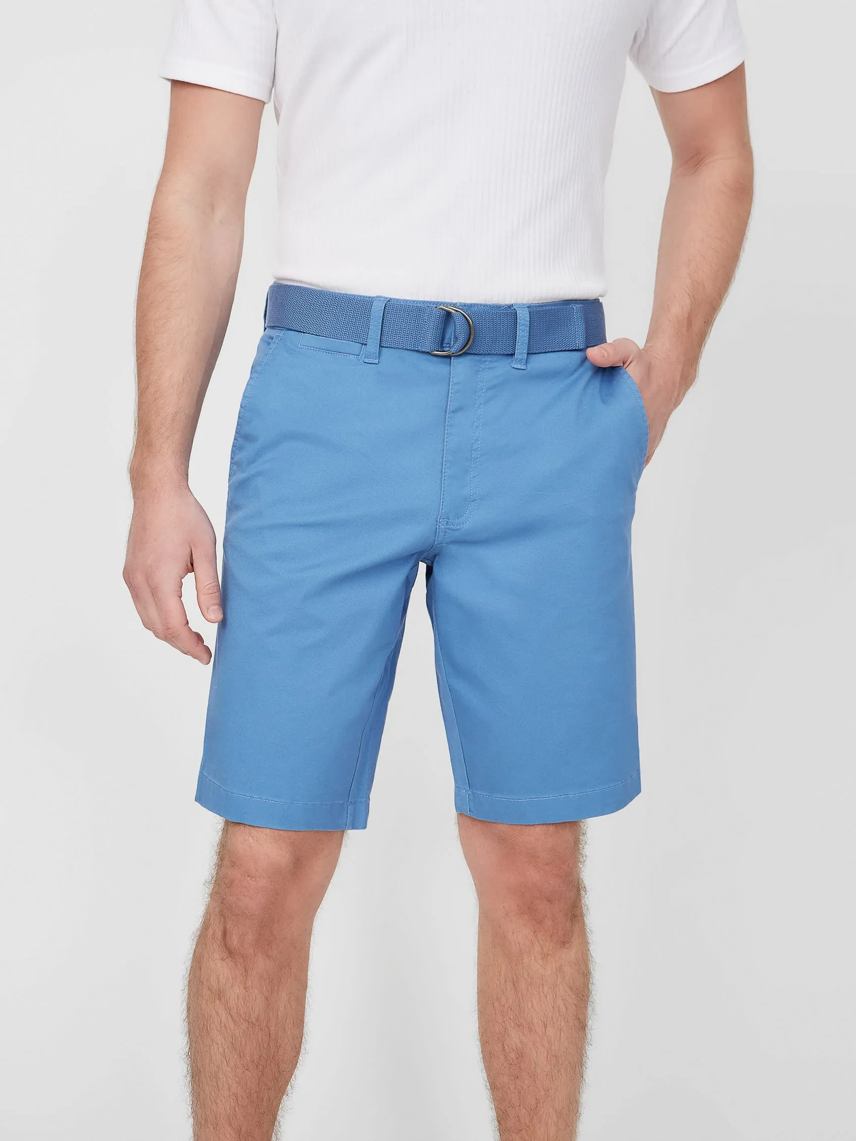 Abel Stretch Flat-Front Shorts