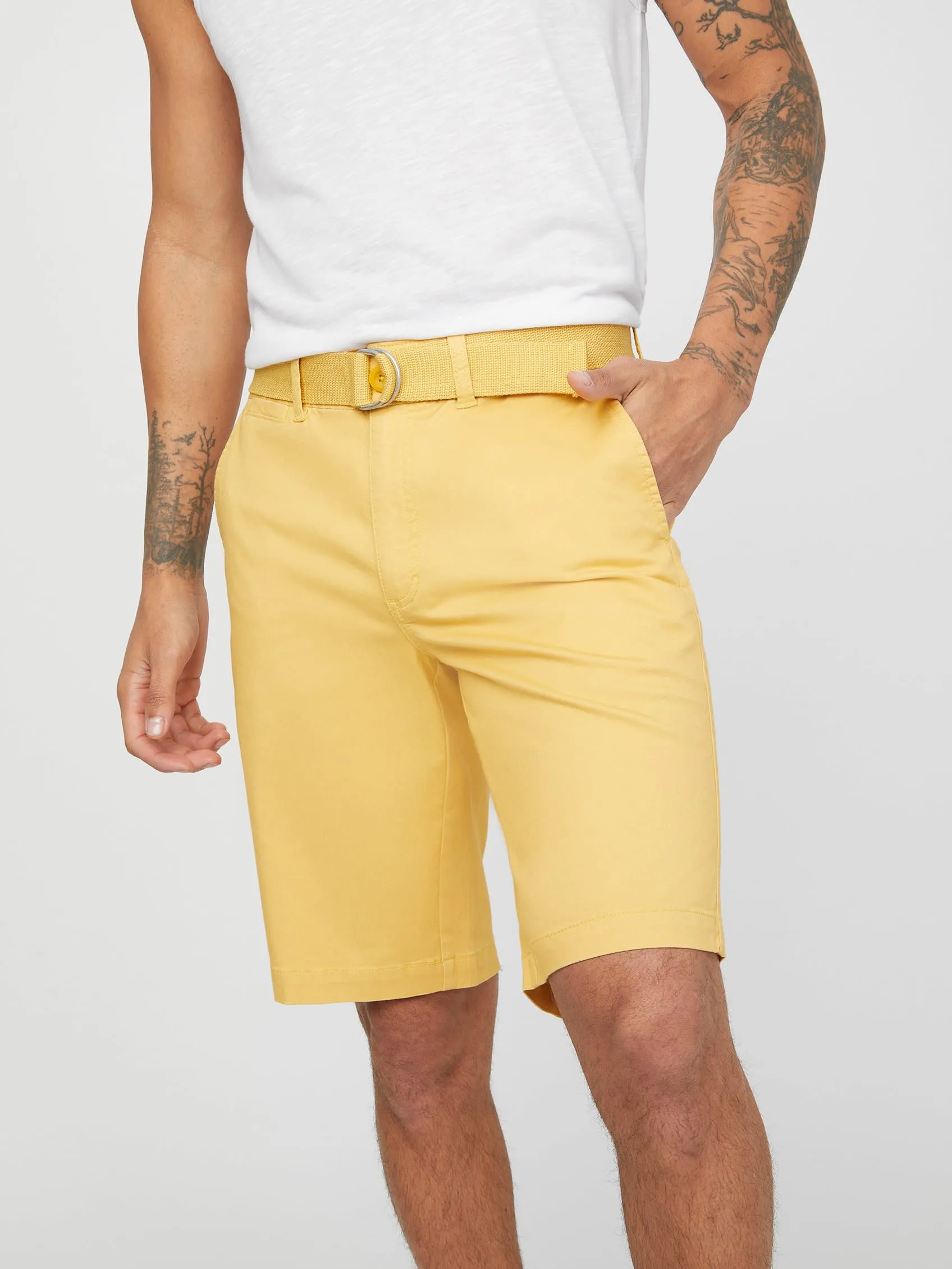 Abel Stretch Flat-Front Shorts