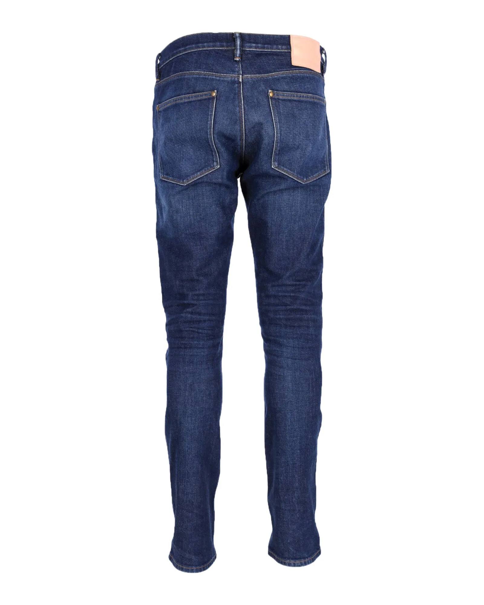 Acne Studios Max Slim Fit Jeans in Dark Blue Cotton Denim
