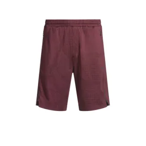 Active patterned shorts in four-way stretch fabric