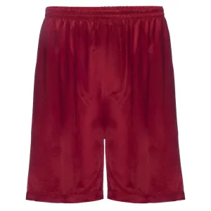 Adam Satin Boxer With Faux Fly In Red