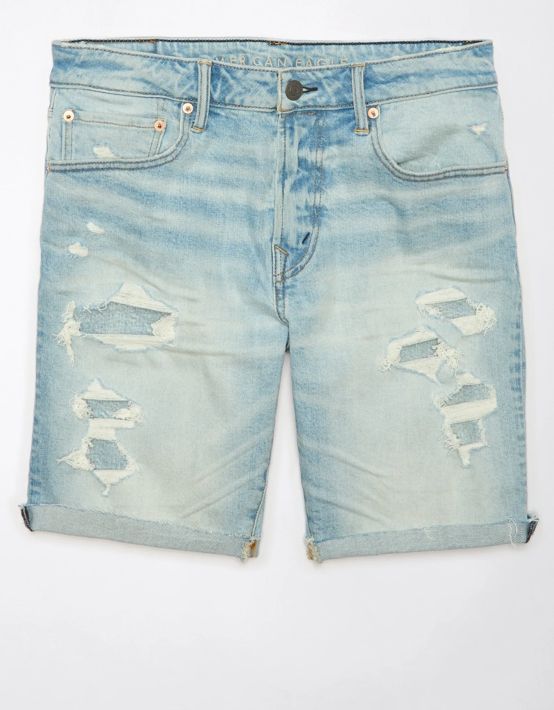 AE EasyFlex 9" Athletic Patched Denim Short