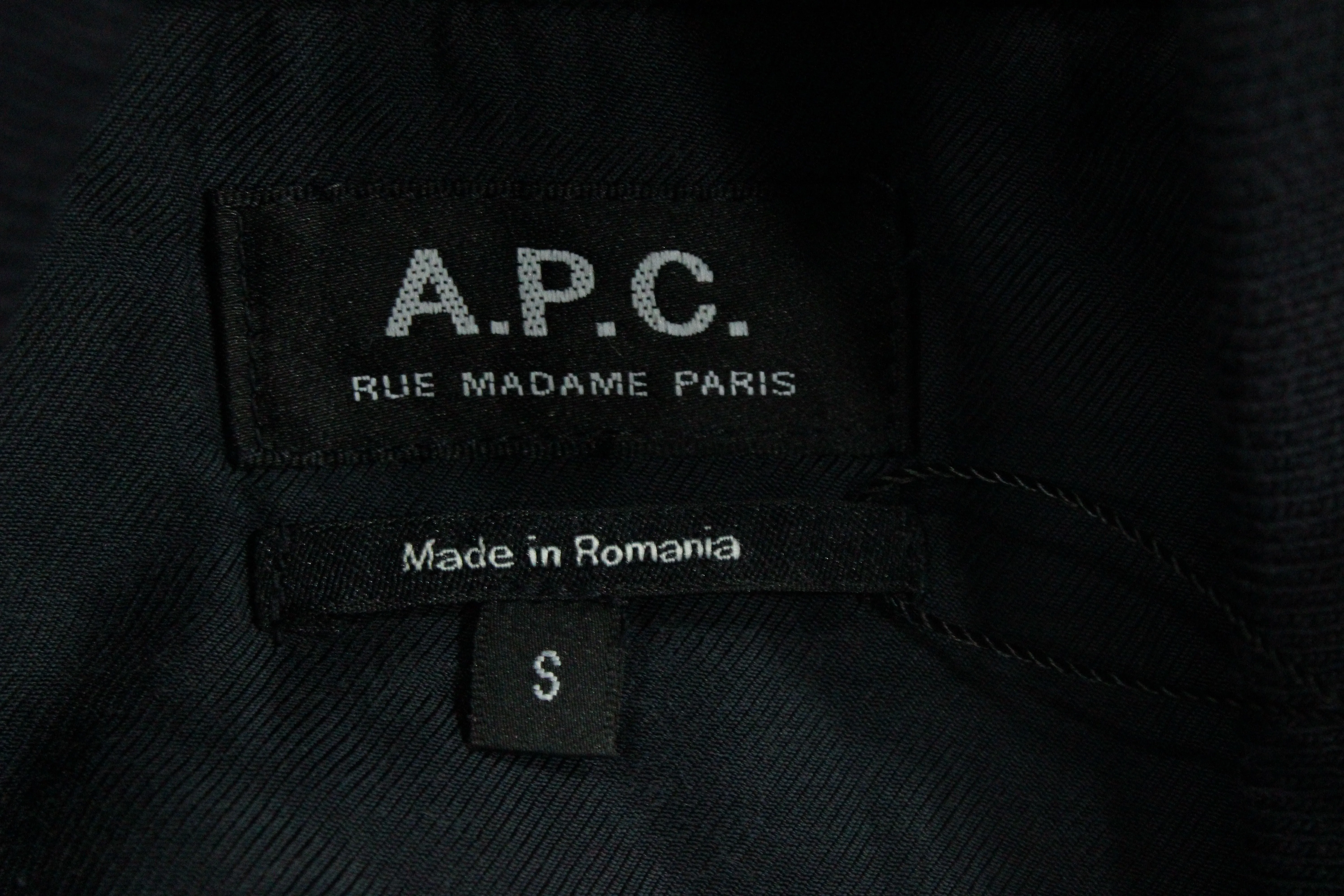 A.P.C MA-1 Bomber Jacket in Navy Blue Cotton
