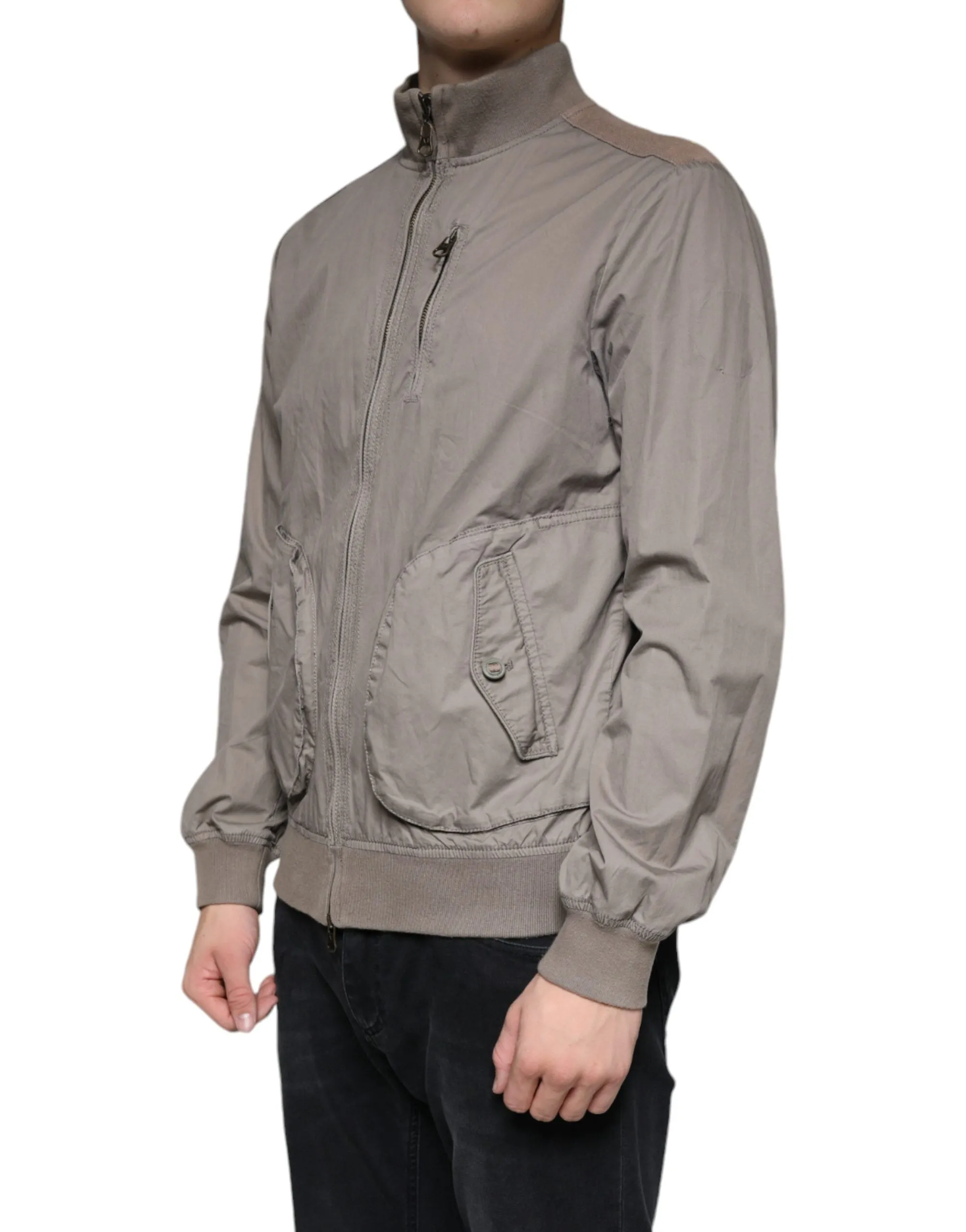 Armani Jeans  Cotton Full Zip Bomber Logo Men's Jacket