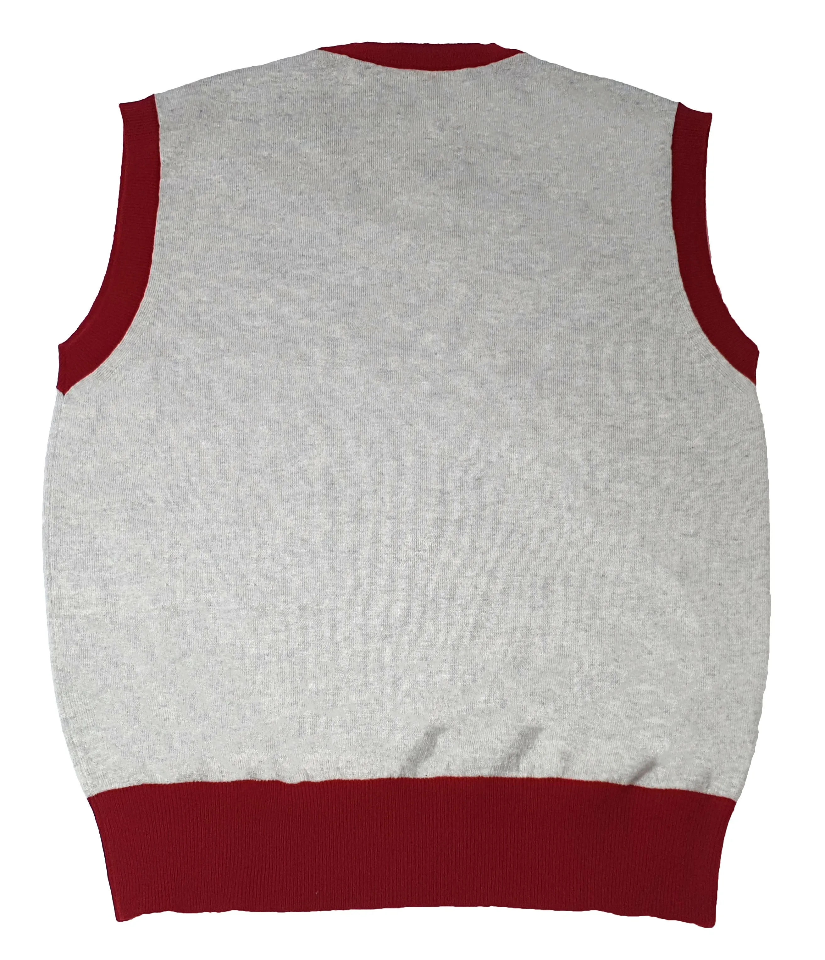 Bally 6302917 Silver Logo Cashmere Knit Wool Vest
