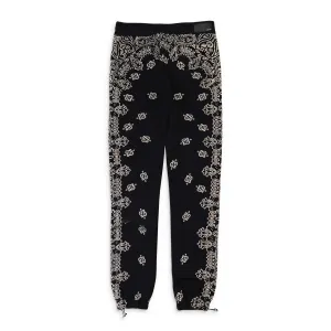 BANDANA BLEACH BLACK SWEATPANTS