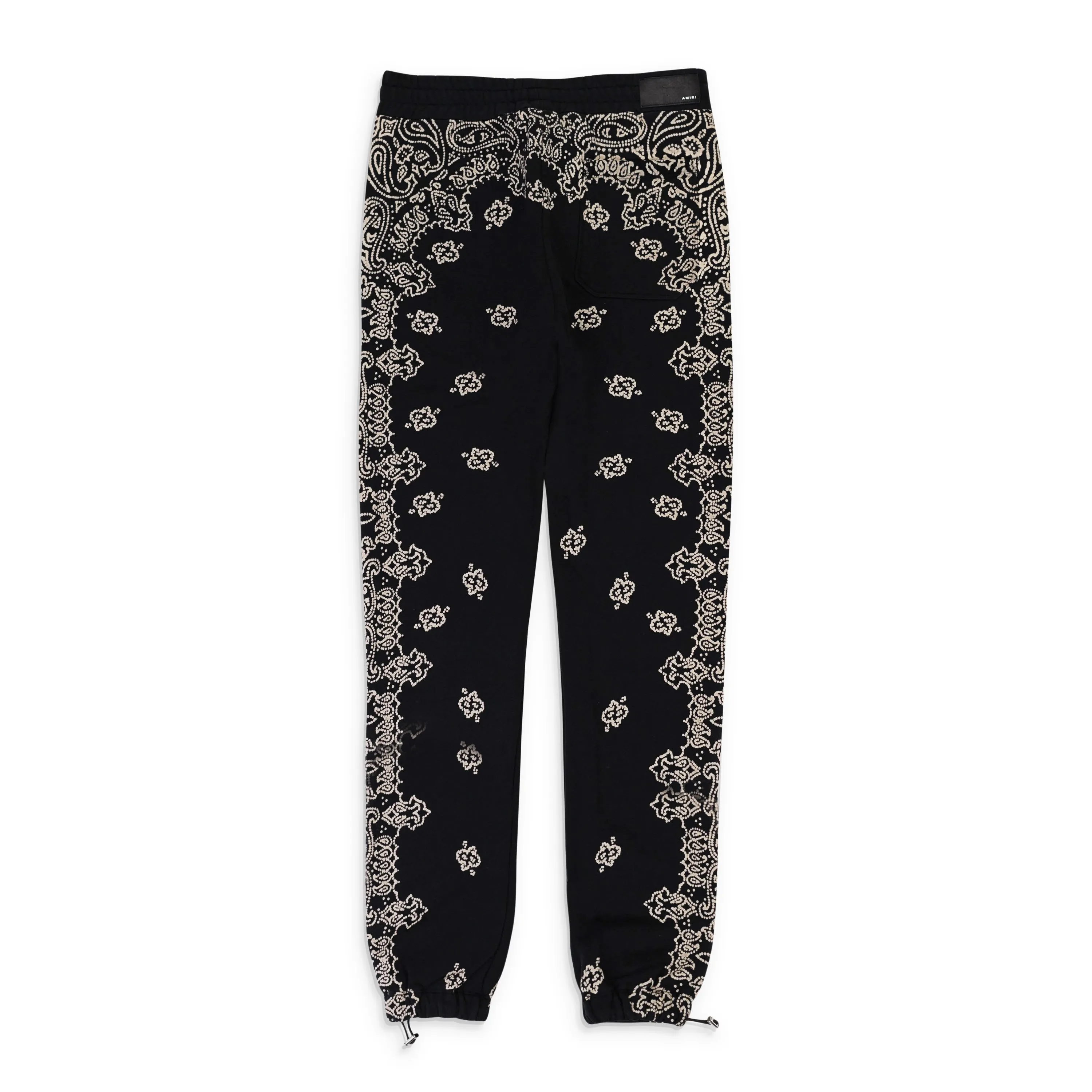 BANDANA BLEACH BLACK SWEATPANTS