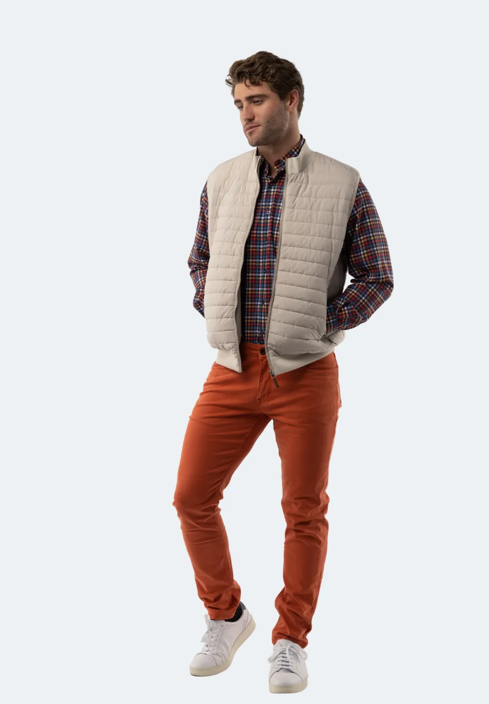Beige Quilted Vest