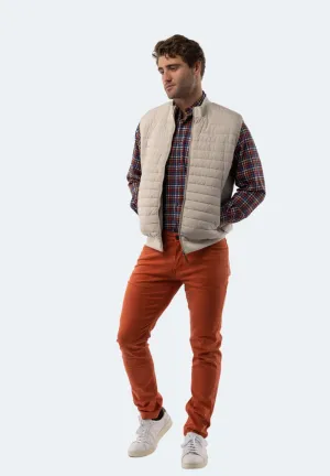Beige Quilted Vest