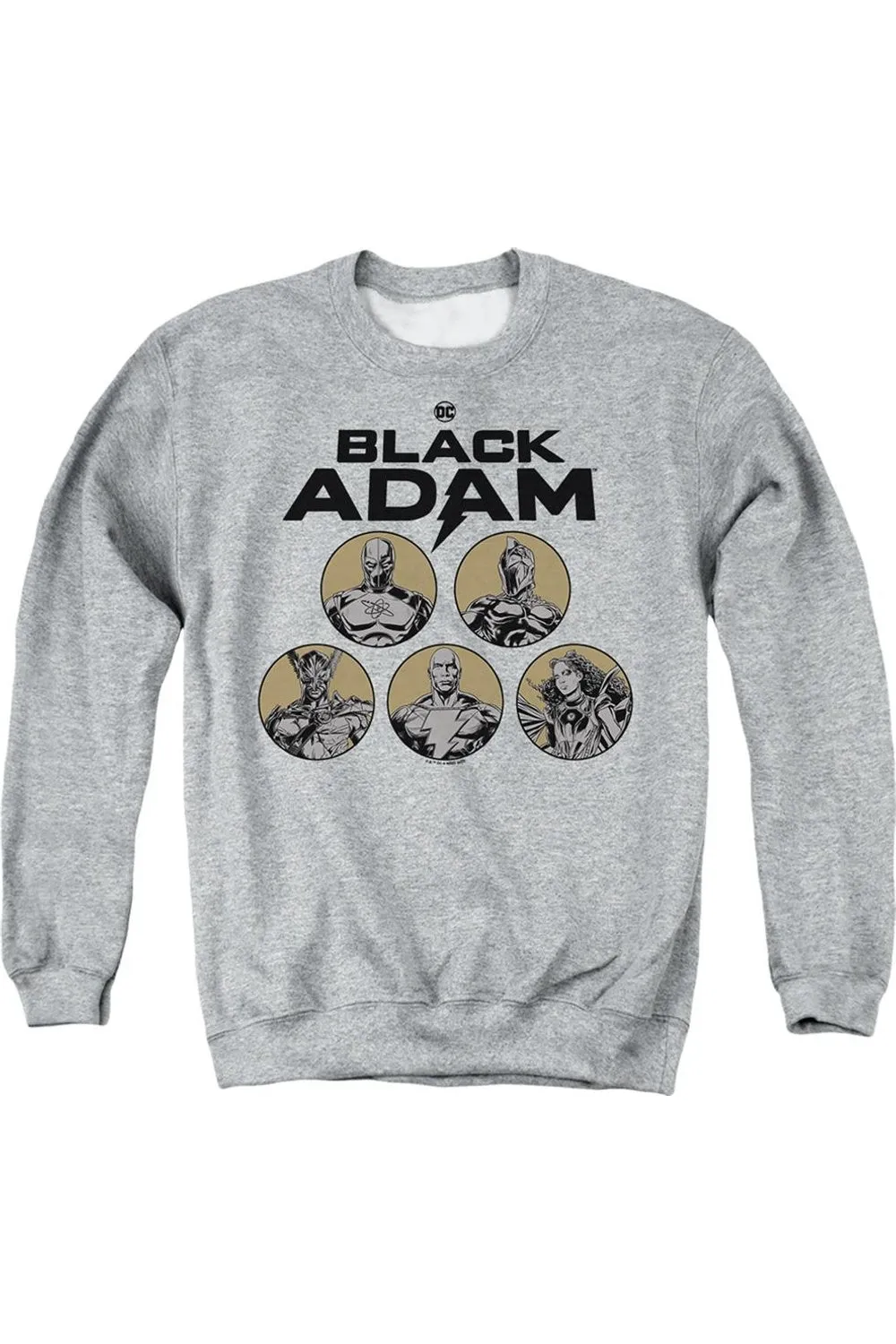 Black Adam Black Adam Contrast Group Adult Crewneck Sweatshirt