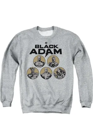 Black Adam Black Adam Contrast Group Adult Crewneck Sweatshirt