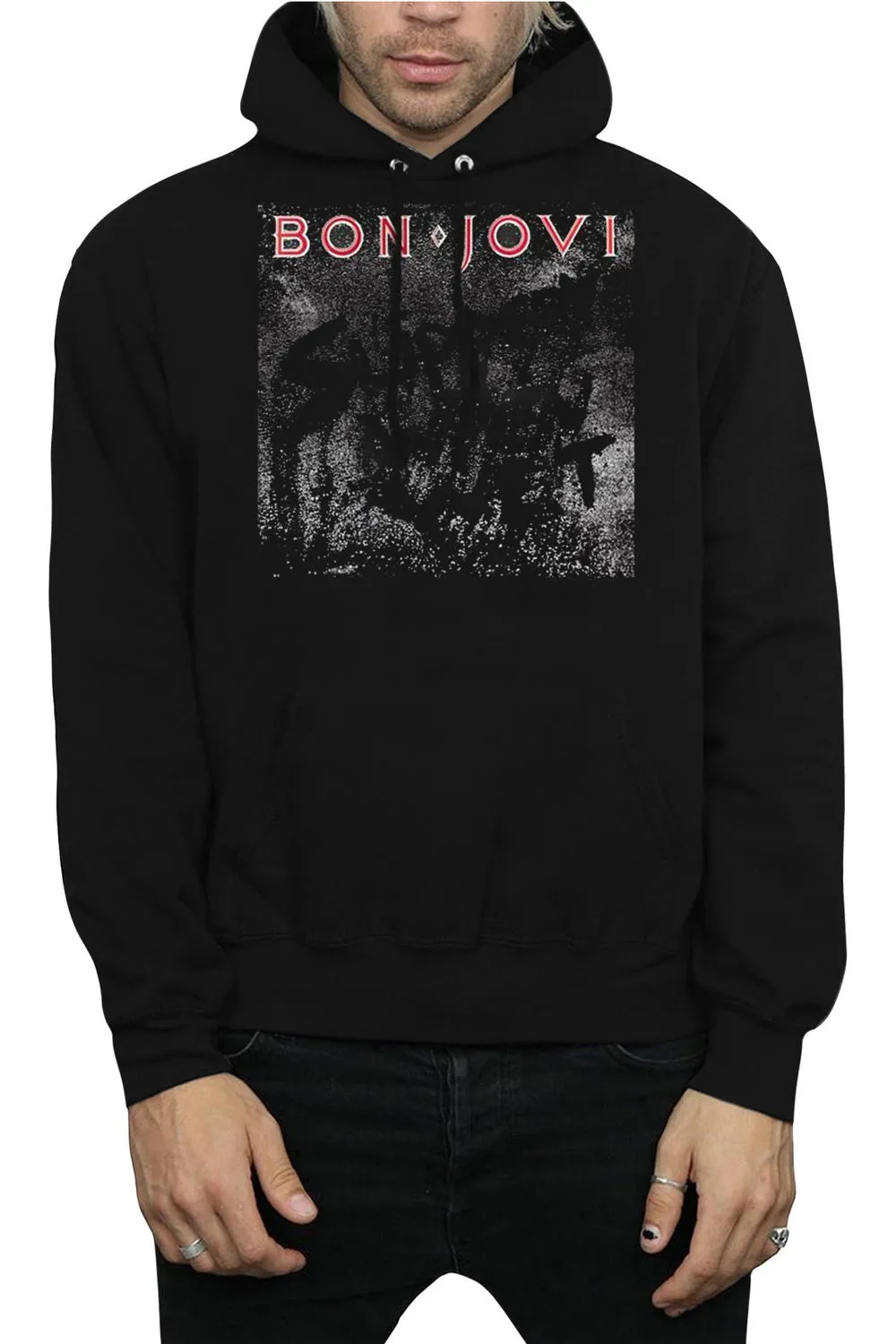 Bon Jovi Slippery Cover Adult Pull Over Hoodie