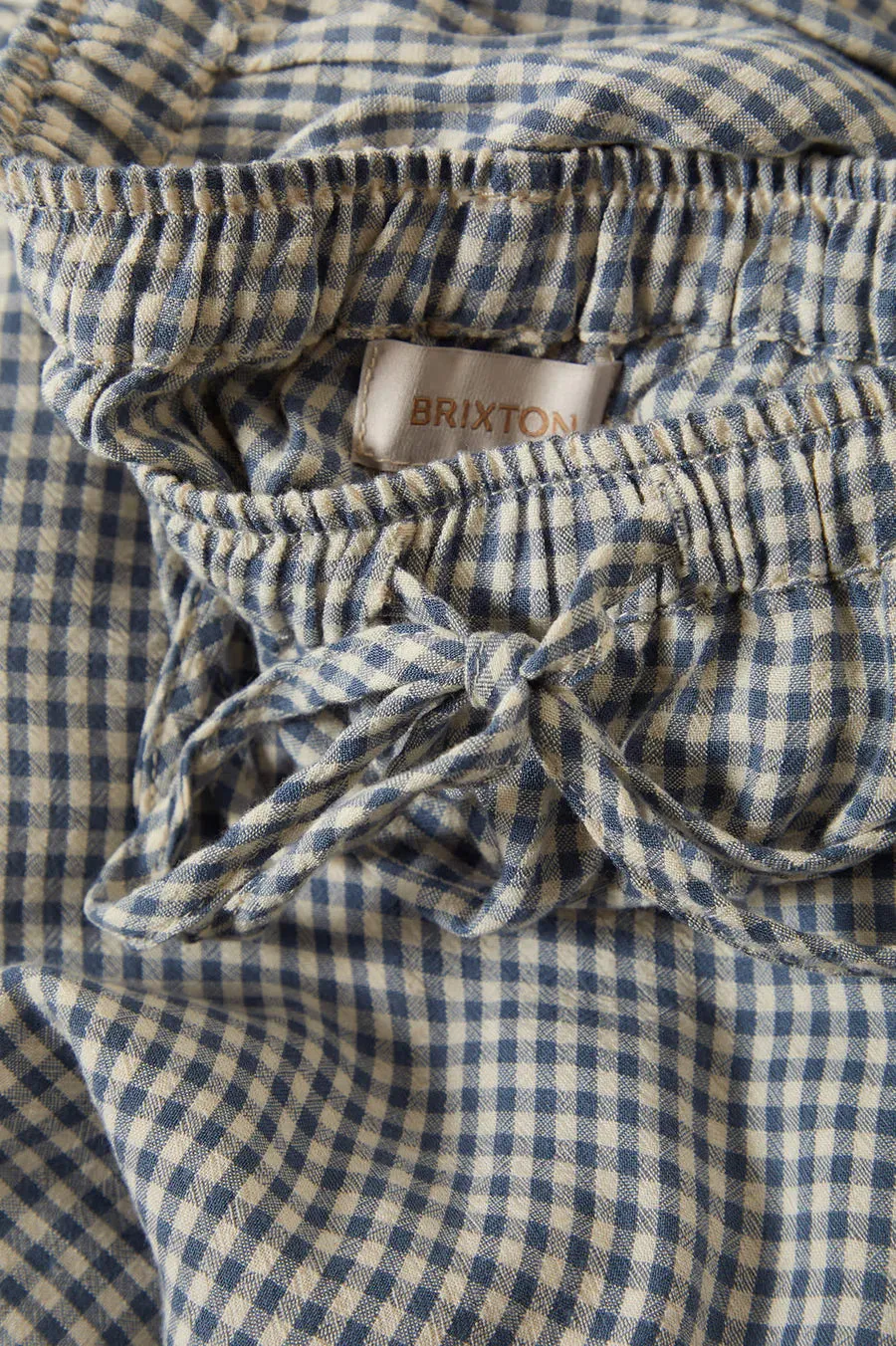 BRIXTON - HUDSON LOUNGE PANT (AZURE BLUE GINGHAM)