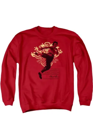 Bruce Lee Immortal Dragon Adult Crewneck Sweatshirt