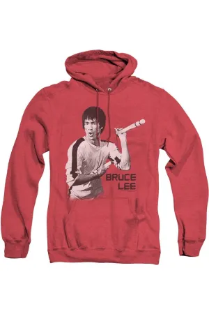Bruce Lee Nunchucks Adult Heather Hoodie