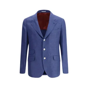 Brunello Cucinelli Linen Blazer Men's Jacket