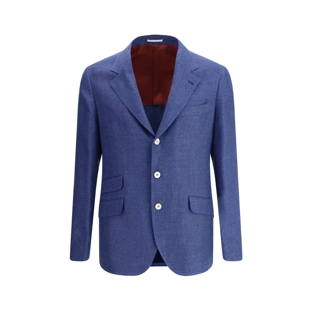 Brunello Cucinelli Linen Blazer Men's Jacket