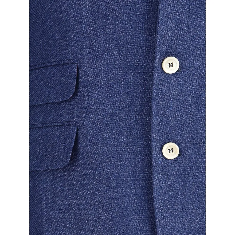 Brunello Cucinelli Linen Blazer Men's Jacket