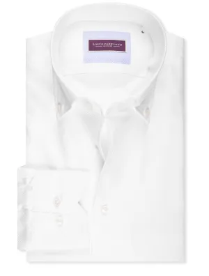 Buttondown Collar Twill Shirt White