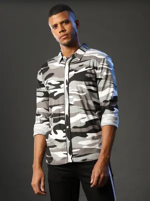 Campus Sutra Men Camouflage Full Sleeve Casual Shirts