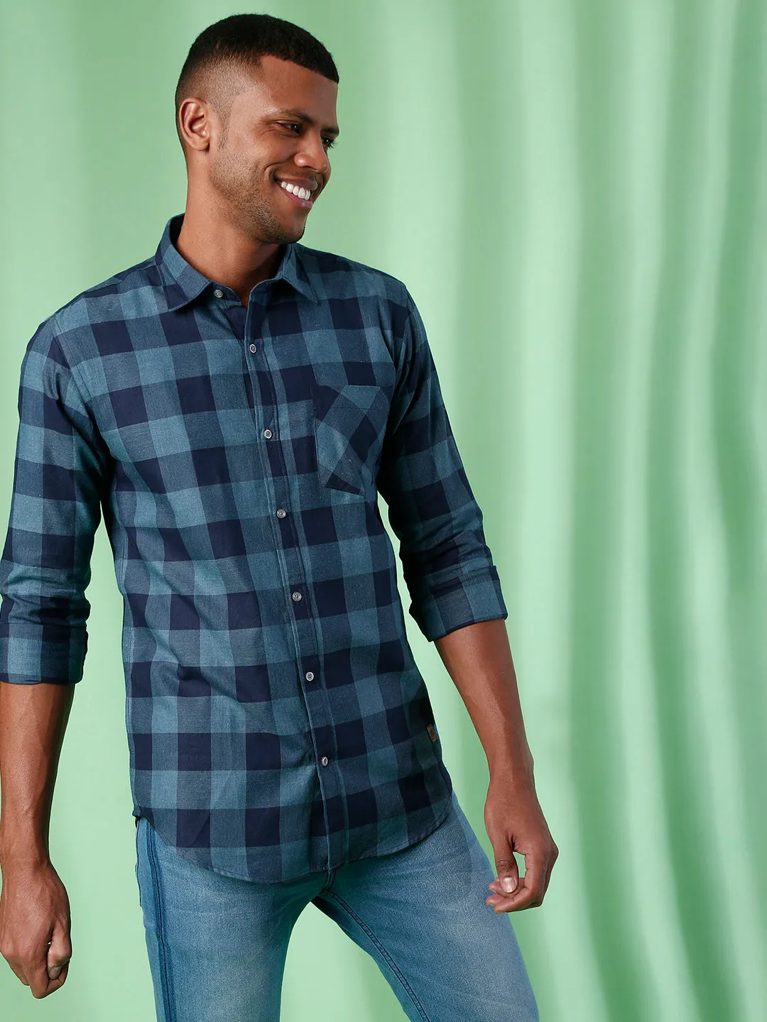 Campus Sutra Men Checks Stylish Summer Casual Shirts