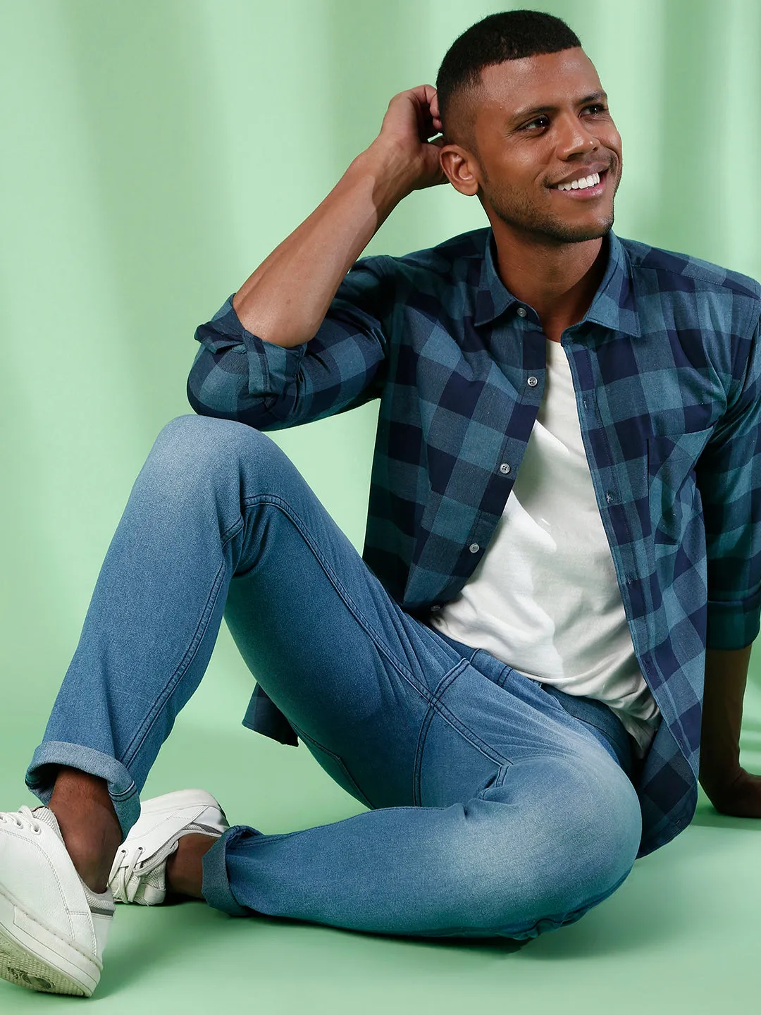 Campus Sutra Men Checks Stylish Summer Casual Shirts