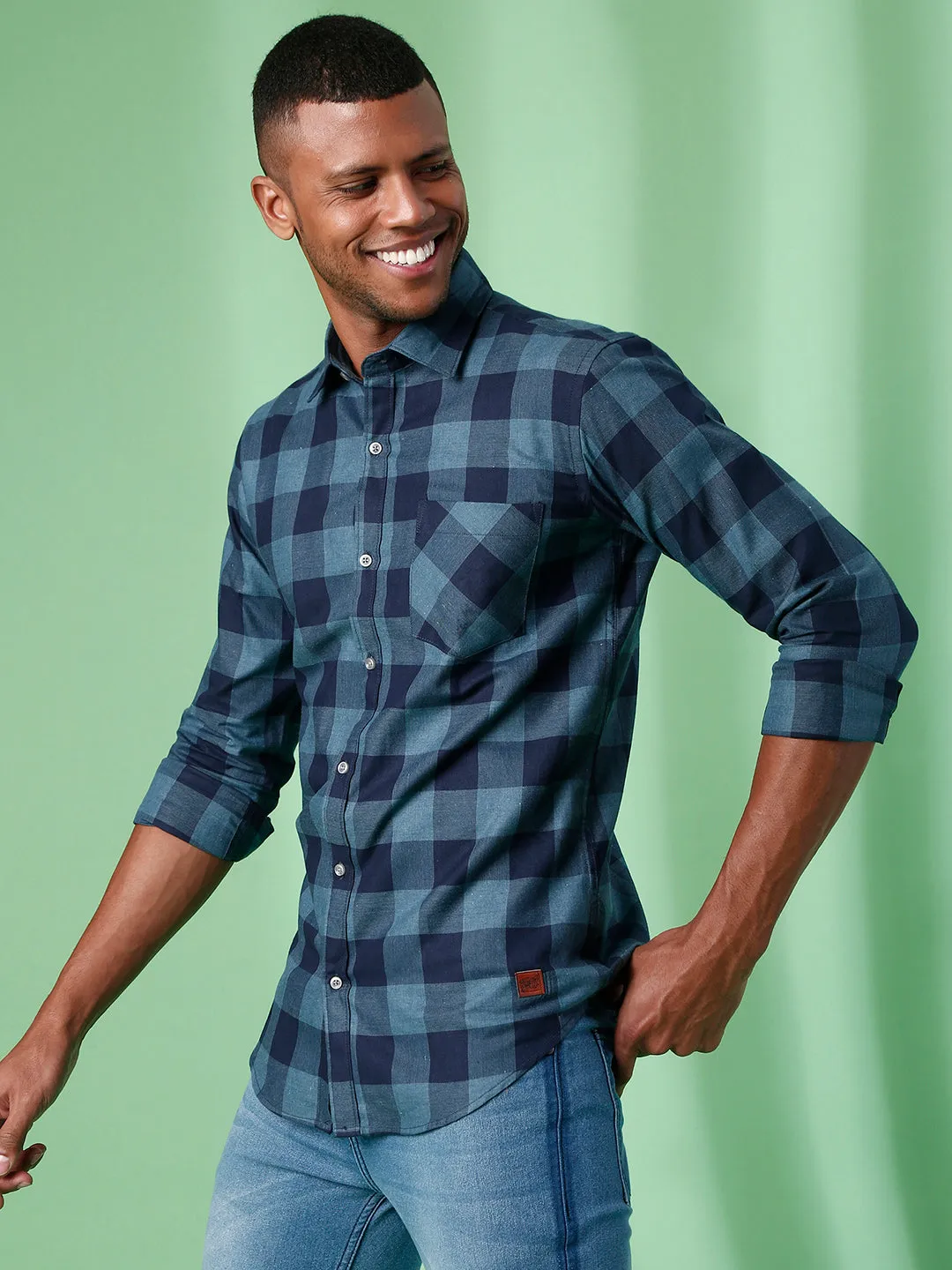 Campus Sutra Men Checks Stylish Summer Casual Shirts