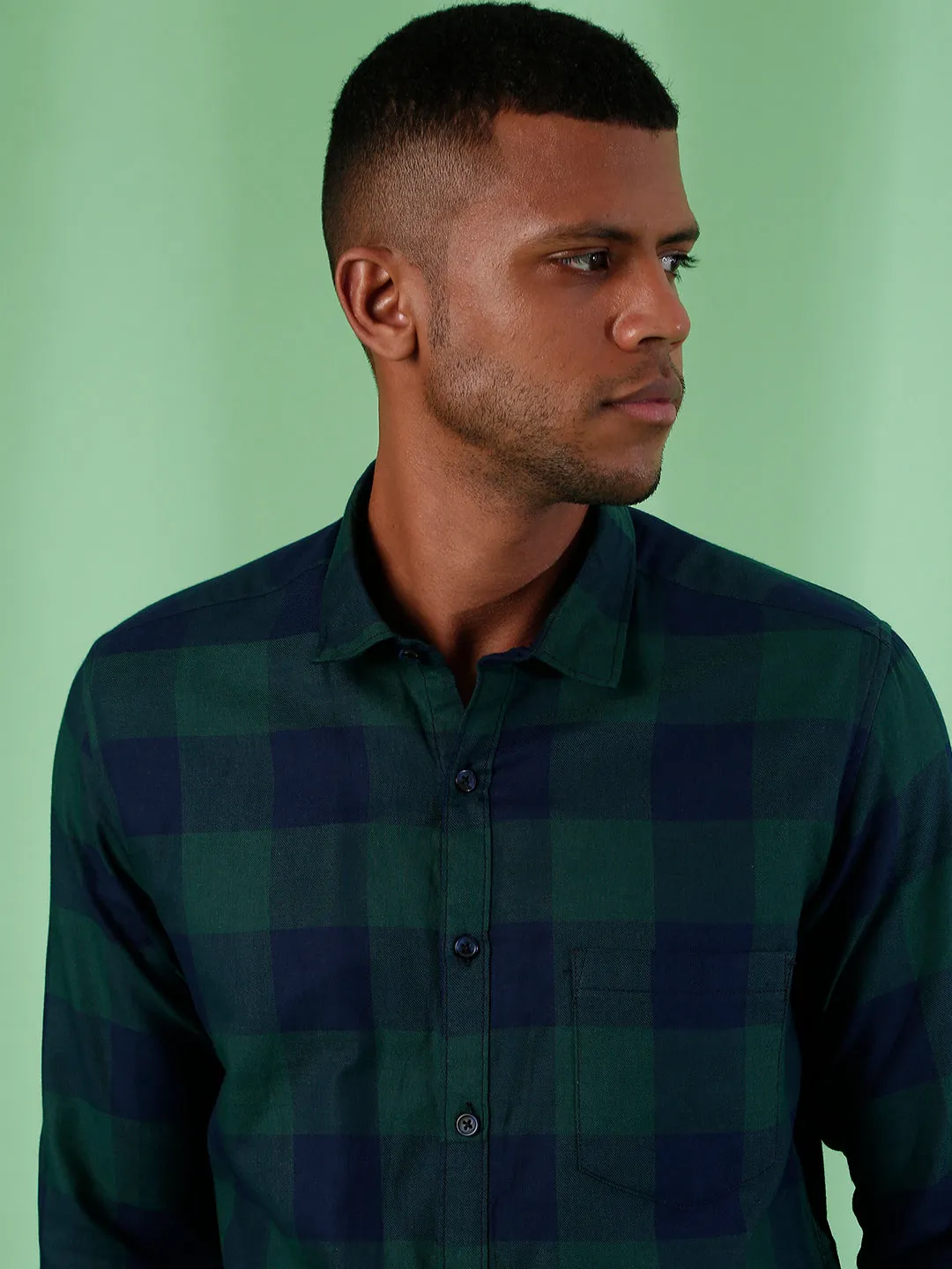Campus Sutra Men Full Sleeve Checkered Casual Shirt