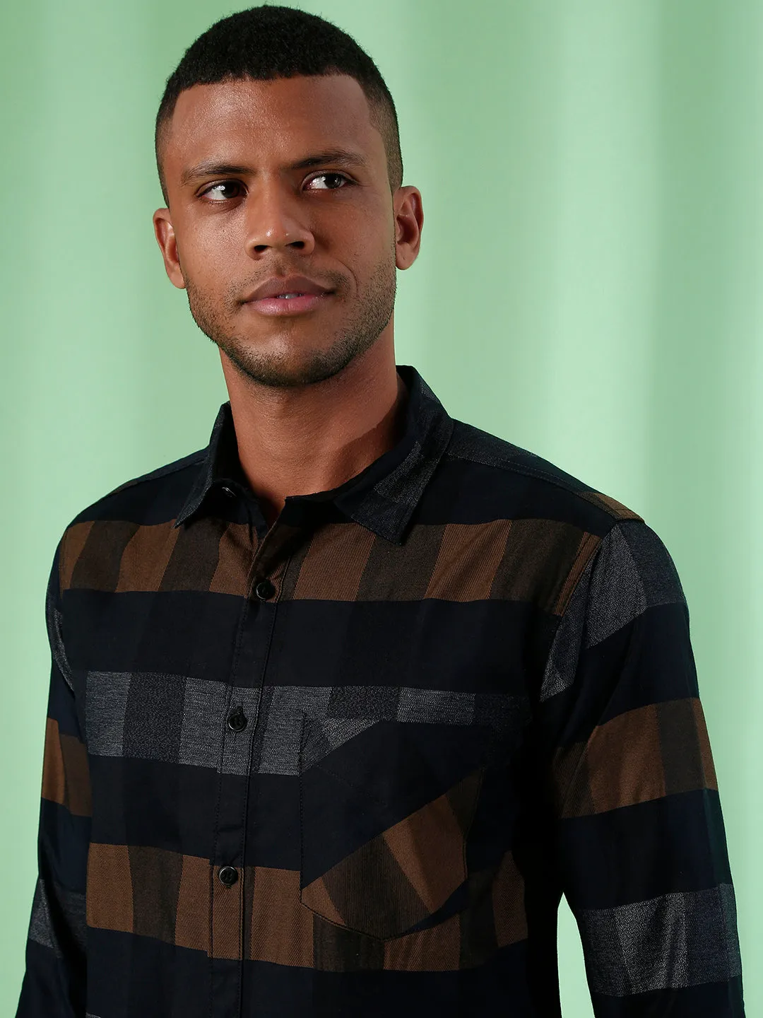 Campus Sutra Men Full Sleeve Checkered Casual Shirt