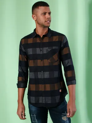 Campus Sutra Men Full Sleeve Checkered Casual Shirt