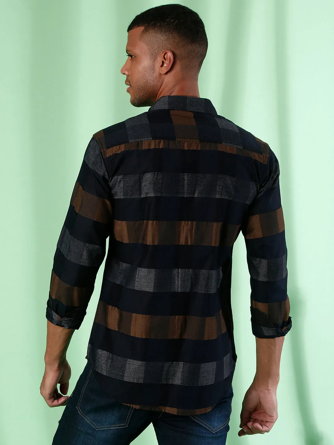 Campus Sutra Men Full Sleeve Checkered Casual Shirt