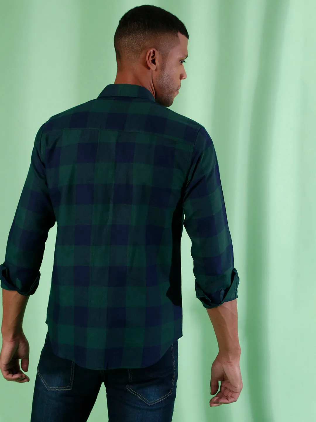 Campus Sutra Men Full Sleeve Checkered Casual Shirt