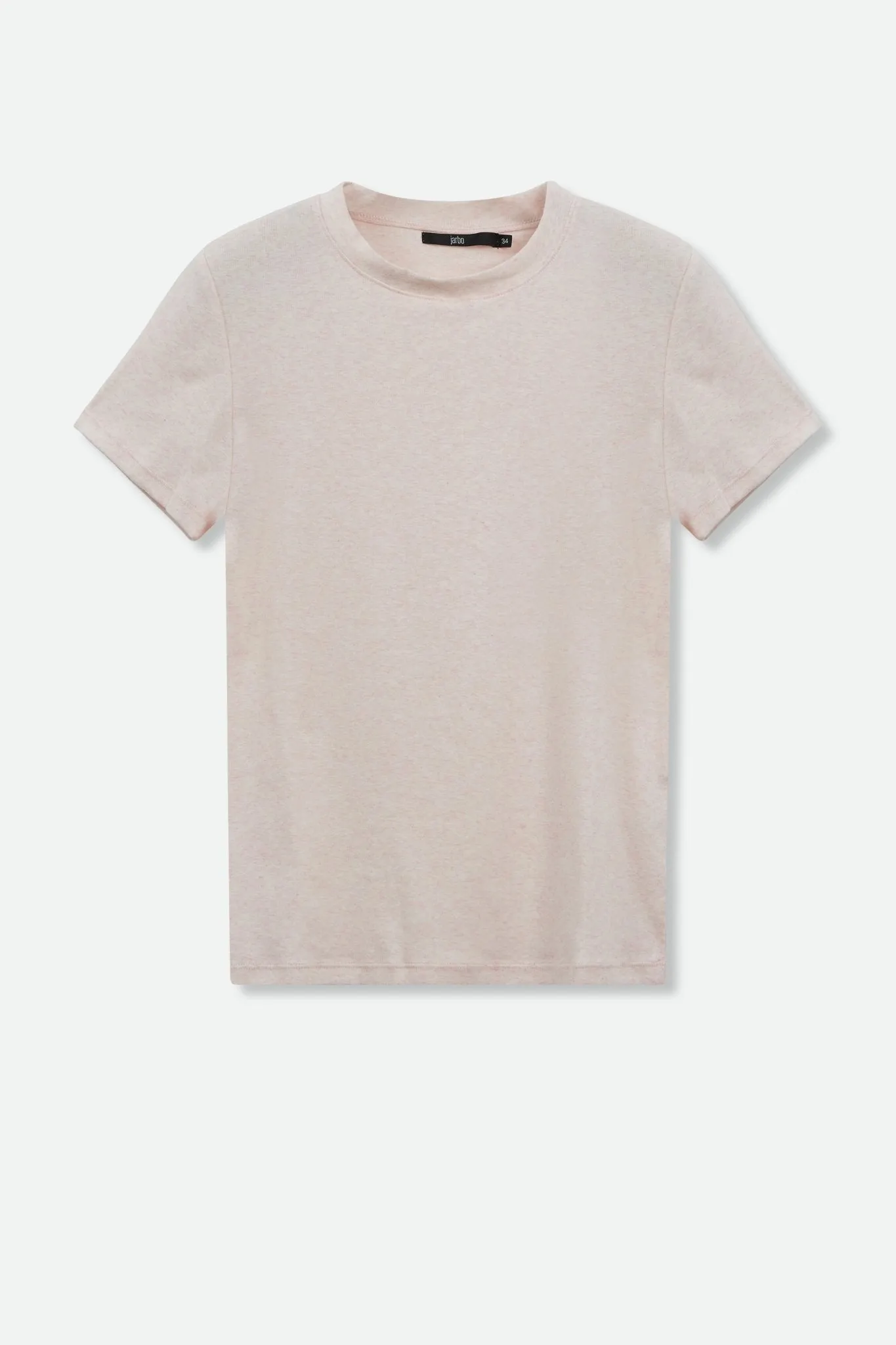 CAP SLEEVE CREW IN HEATHERED PIMA COTTON