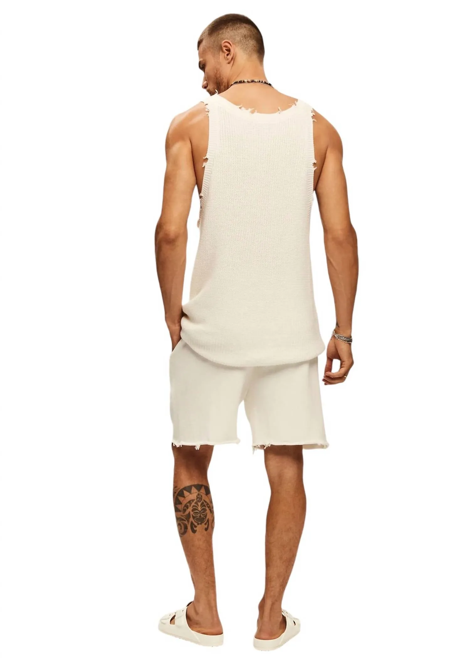 Chris Knit Shorts In White