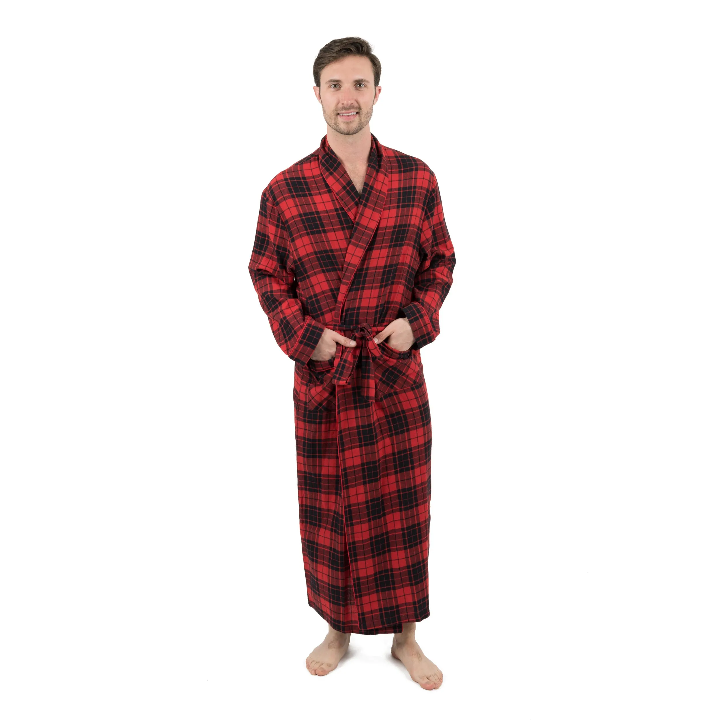Christmas Mens Flannel Robe Plaid