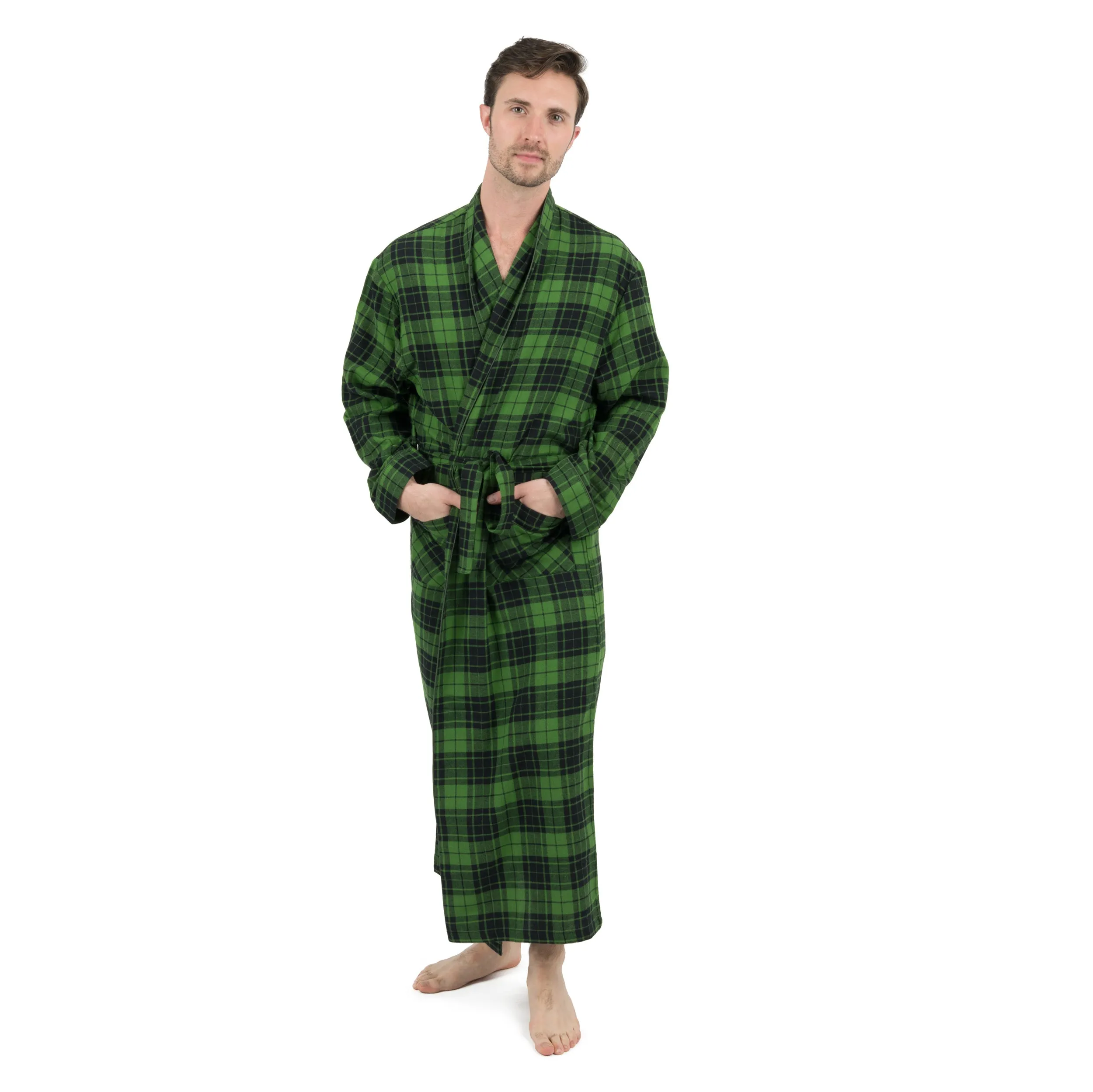 Christmas Mens Flannel Robe Plaid