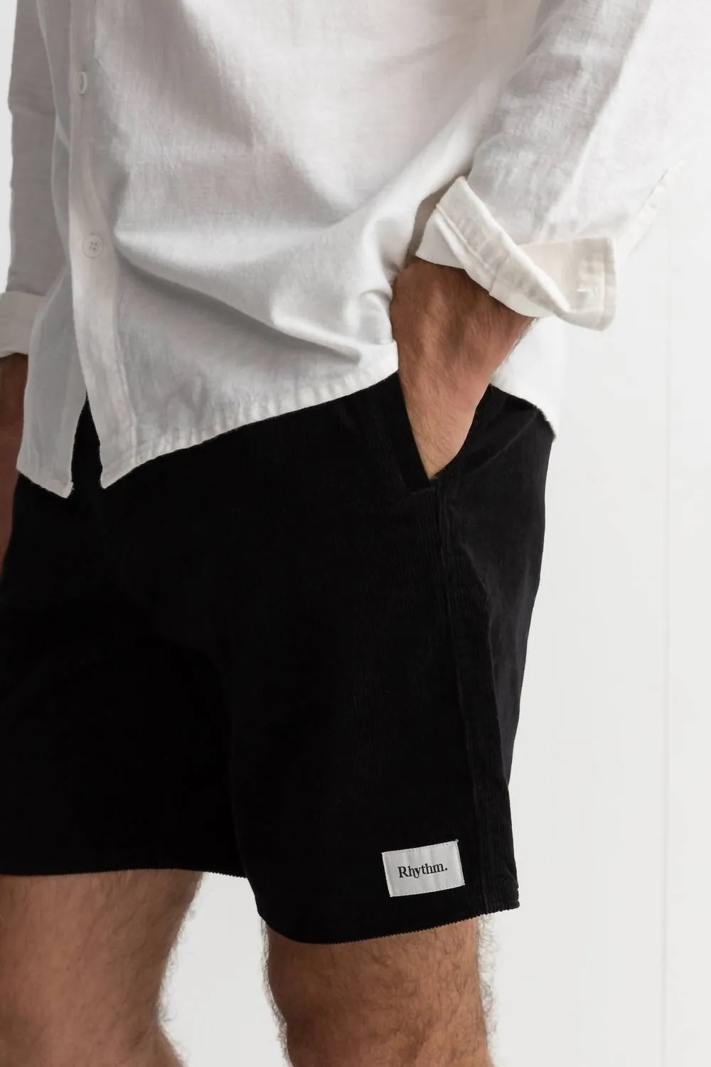 Classic Cord Jam Shorts In Black