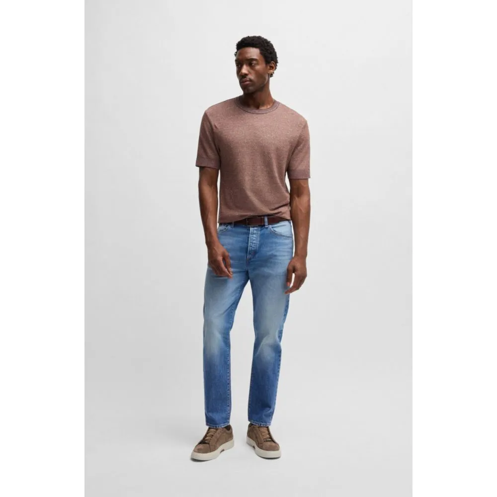 Classic-fit jeans in blue comfort-stretch denim