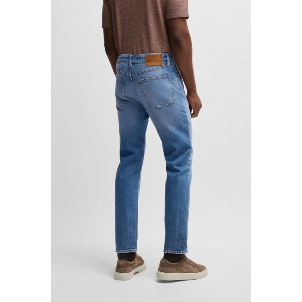 Classic-fit jeans in blue comfort-stretch denim