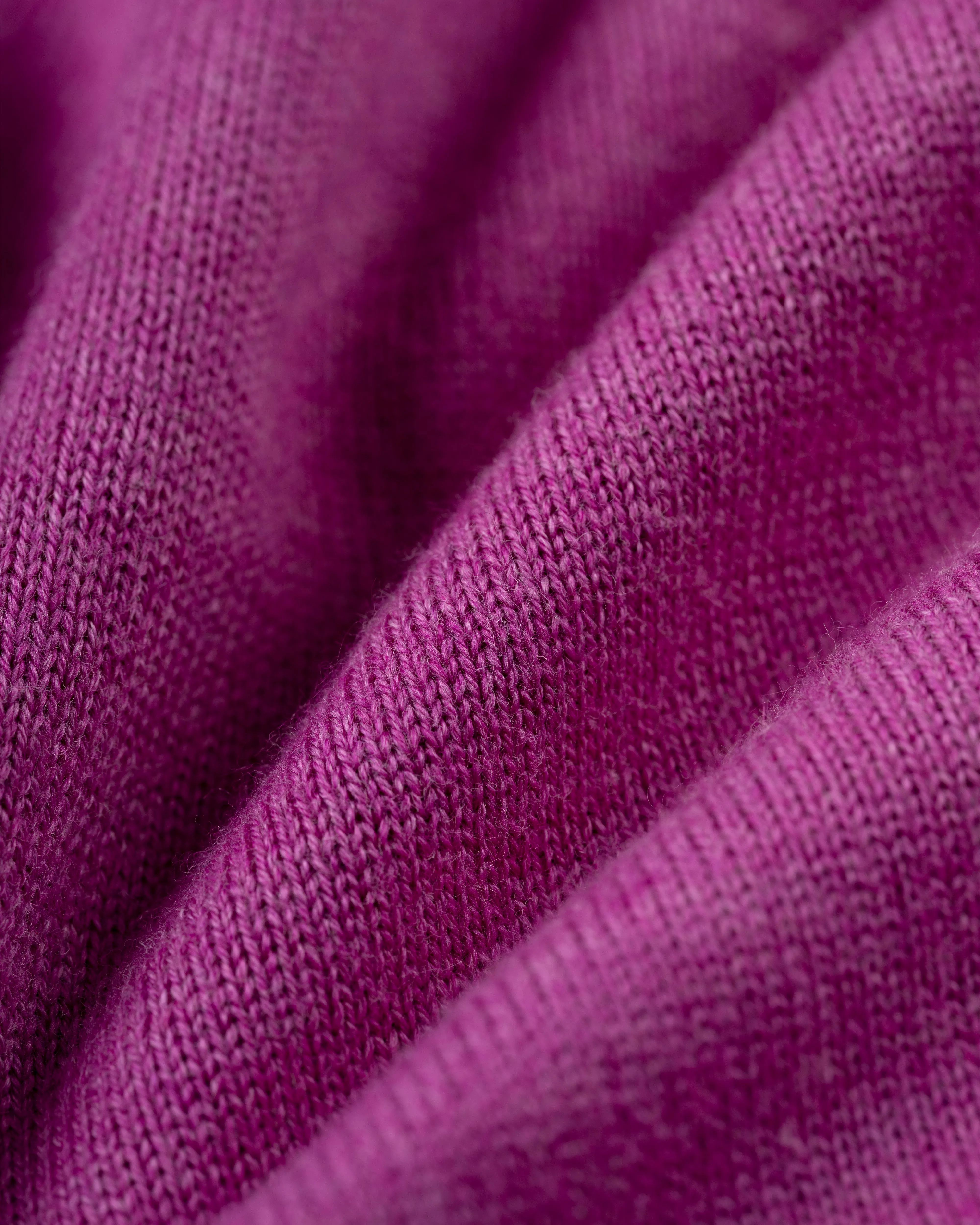 COTTON CASHMERE QUARTER ZIP UP - PURPLE