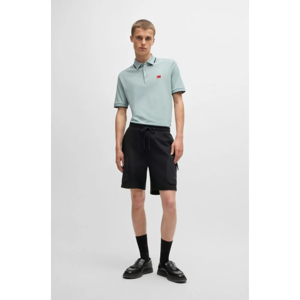 Cotton-terry relaxed-fit shorts with logo print