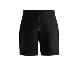 Cotton-terry relaxed-fit shorts with logo print